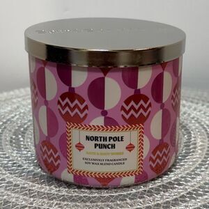 BBW North Pole Punch 3 Wick Scented Candle NWT